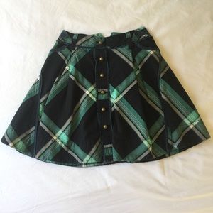 fei by Anthropologie Plaid Skirt